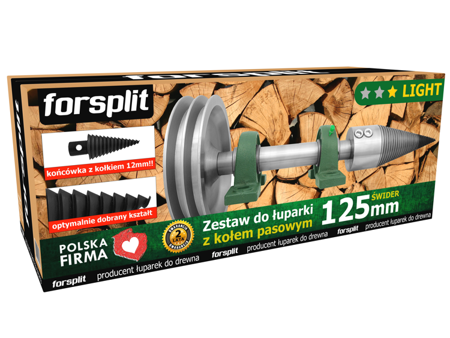 Screw log splitter 125mm with pulley / kit ZK2U-125K2