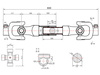 PTO 80cm, spline type