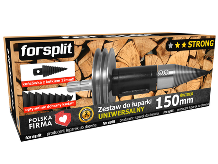 Screw log splitter 150mm universal / kit ZWK2P-150K2