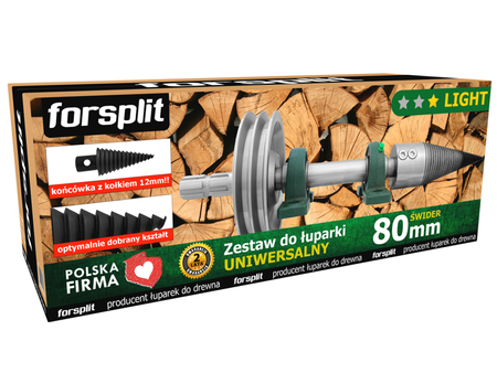 Screw log splitter  80mm universal / kit ZWK2U-080K2