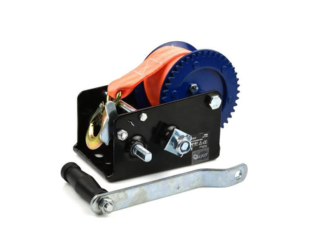 Belt winch 2500 lbs with crank