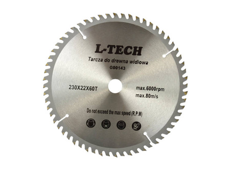 Circular saw for wood 230x22x60T