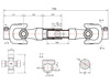 PTO 75cm, spline type