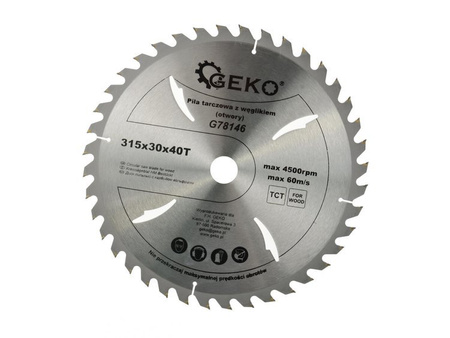 Circular saw blade for wood 315x30x40T