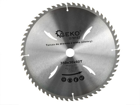 Circular saw blade for wood 350x30x60T