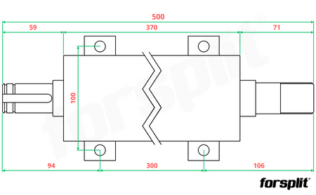 Basic Set for Circular Saw (Circular Saw/Table Saw) with 30mm Mounting / Left-Hand Thread / 500mm / Hub-Based