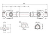 PTO 80cm, tube type